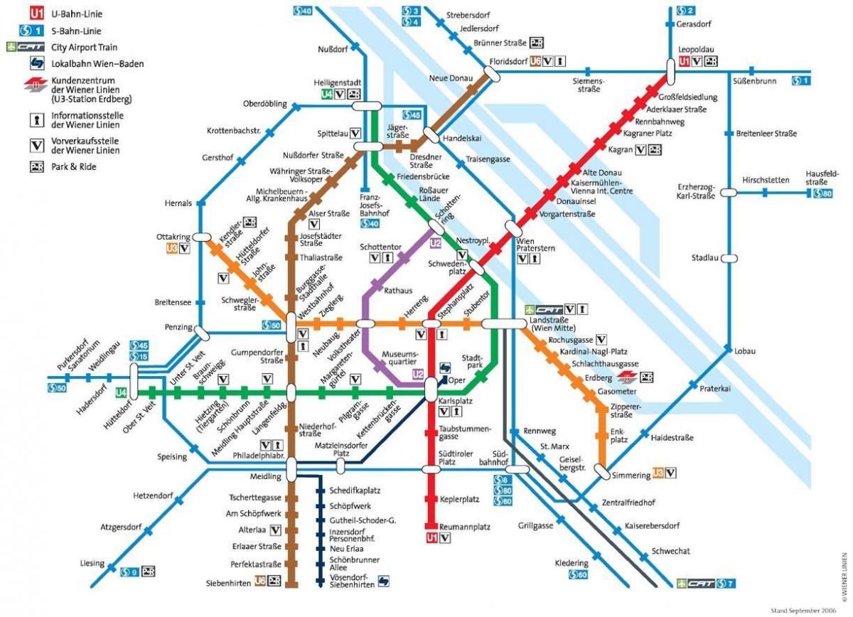 Viena hartă de metrou full size