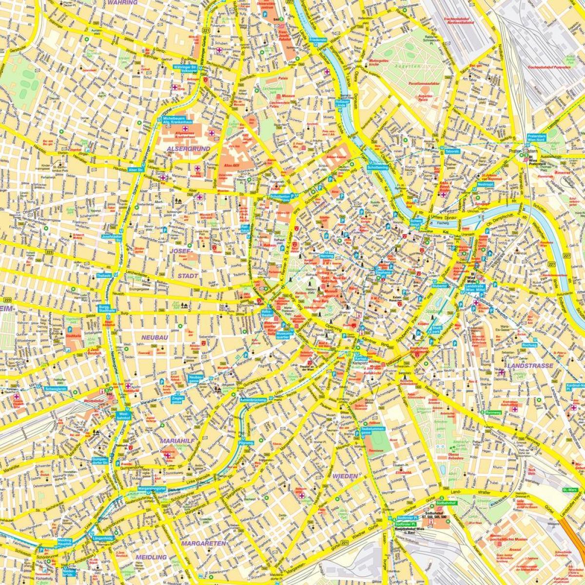 Viena inner city arată hartă