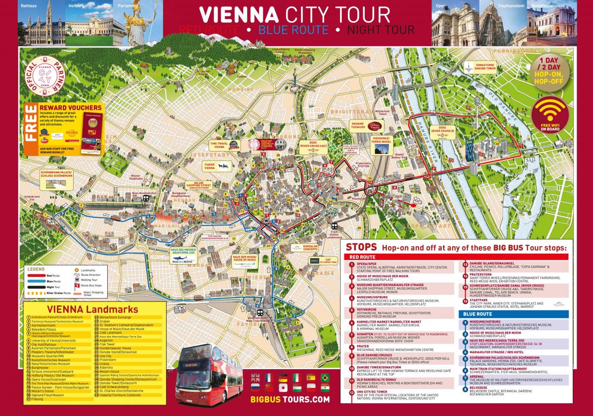 autobuz mare, Viena arată hartă