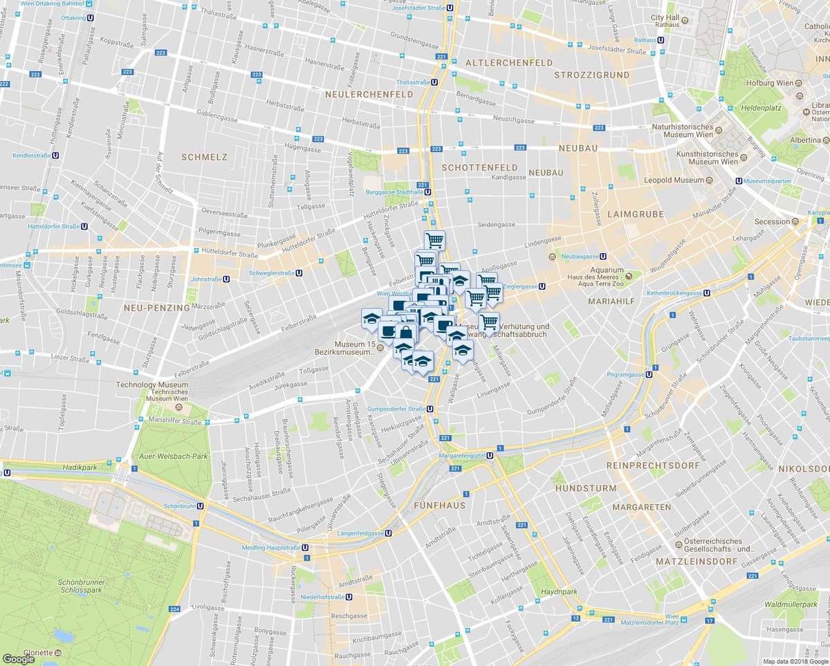 Harta mariahilferstrasse