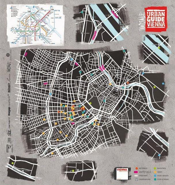 Harta de street art din Viena