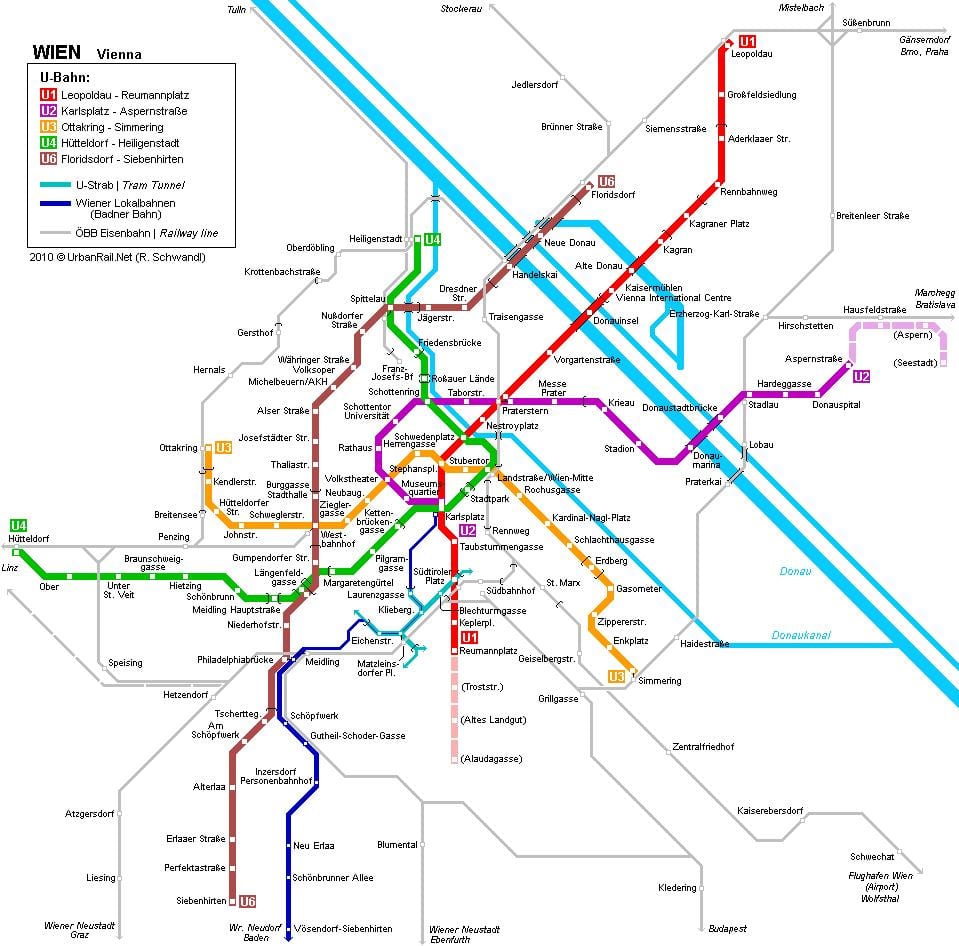 Viena bahn hartă