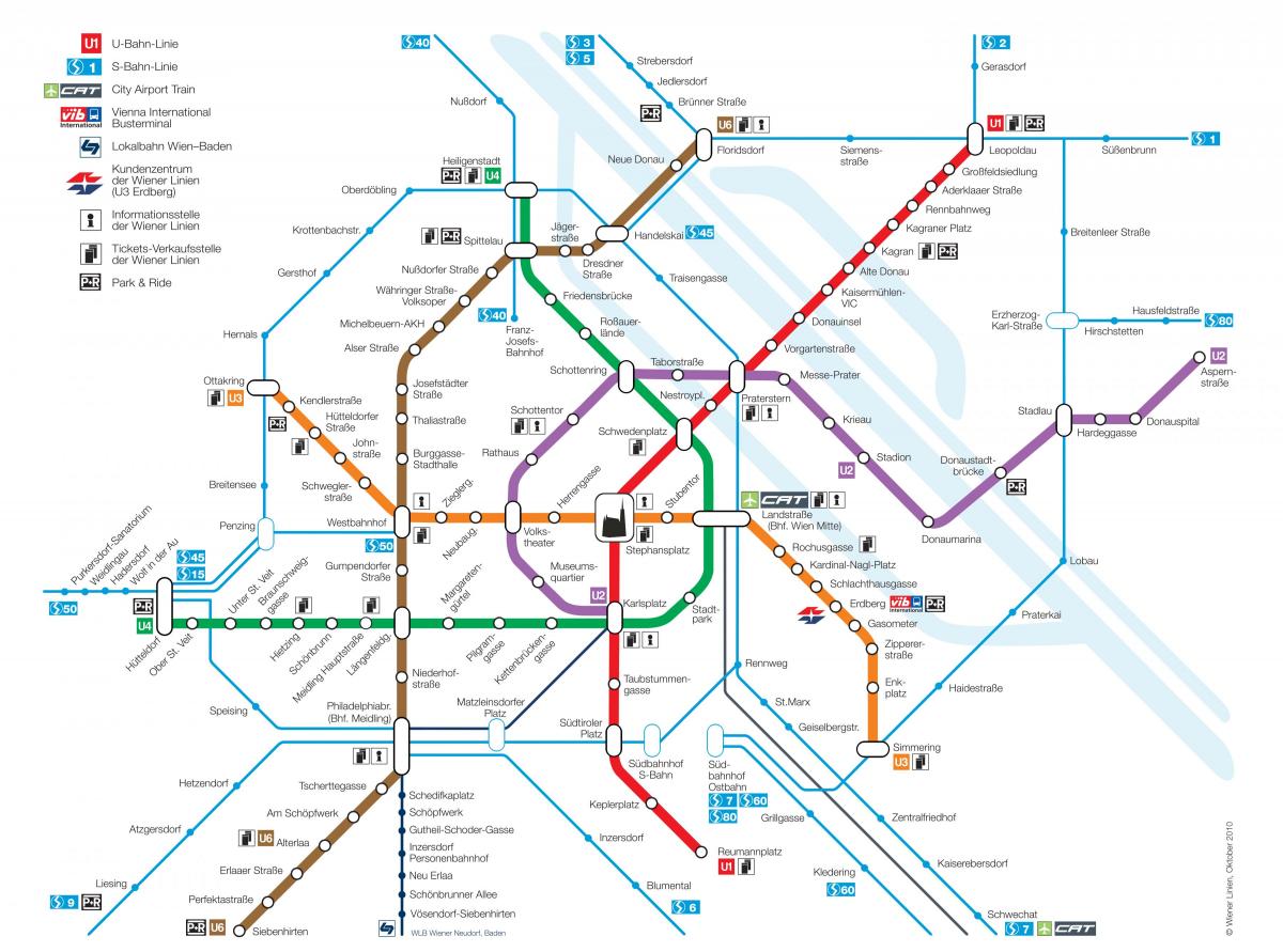 Viena publice de tranzit hartă