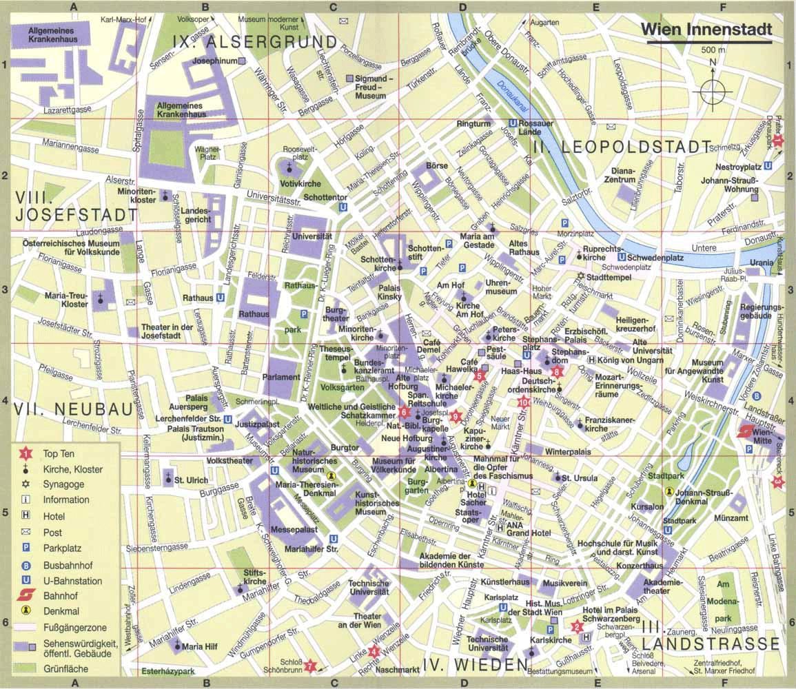 Orașul viena hartă turistică