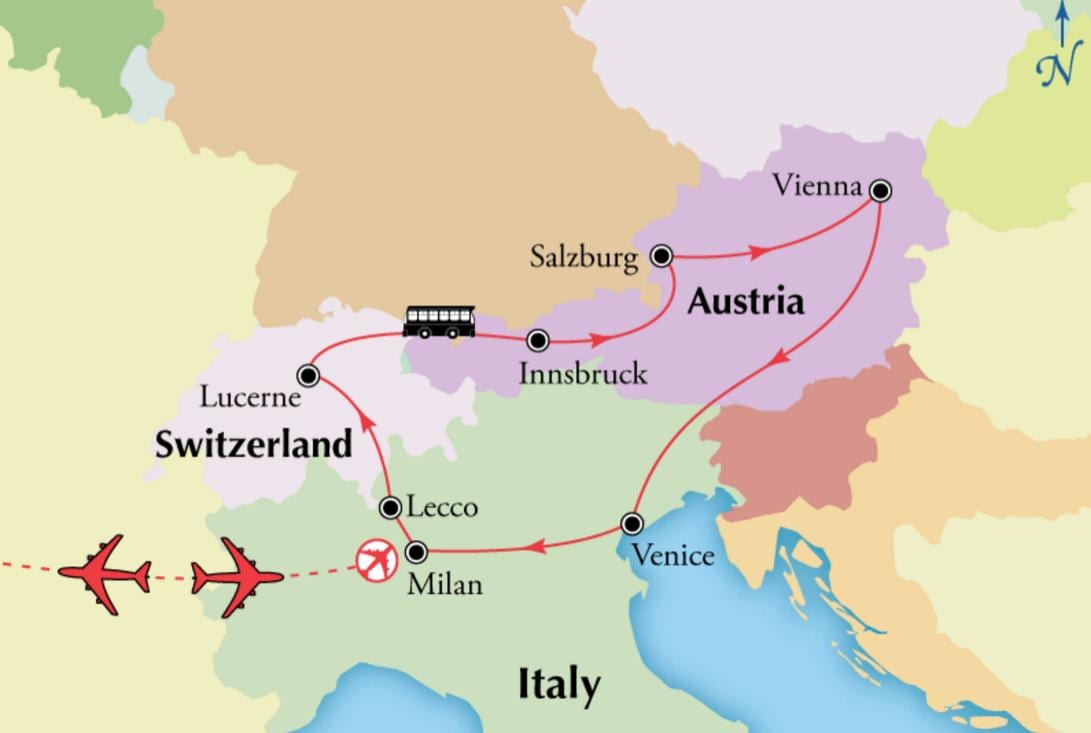 Harta Vienei switzerlan