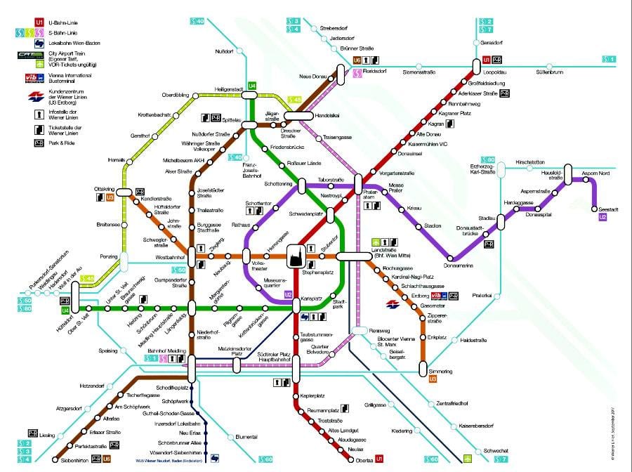 Viena stația de metrou hartă