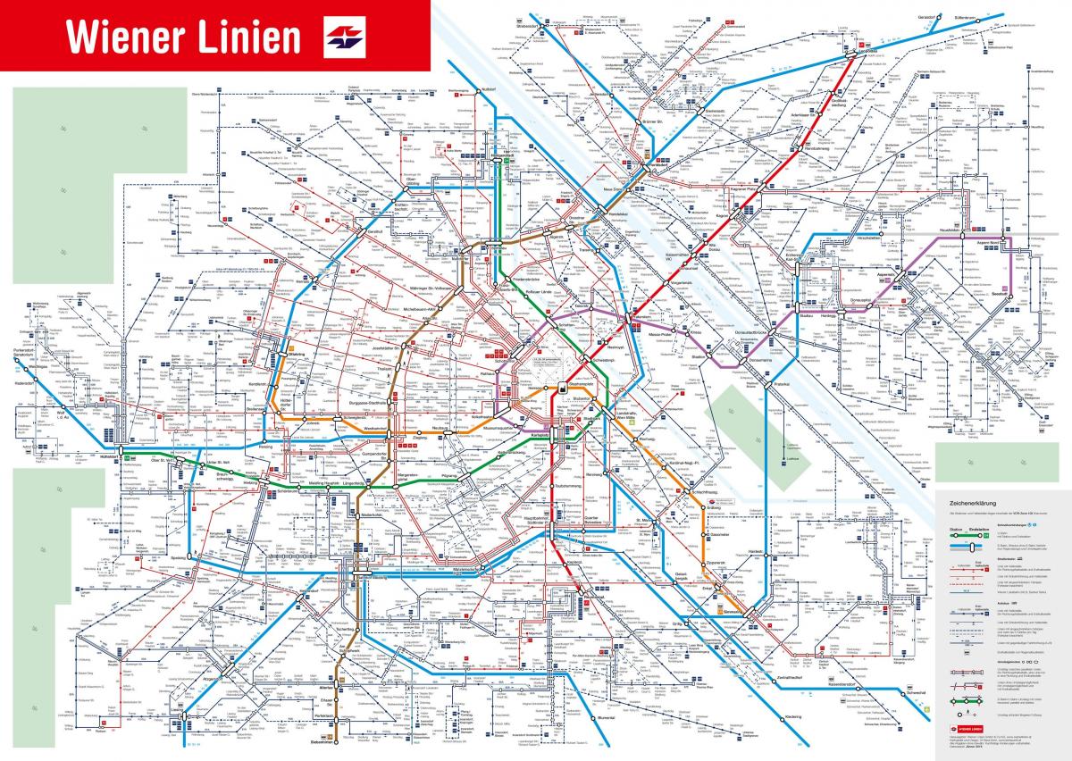 harta Vienei sistem de transport public