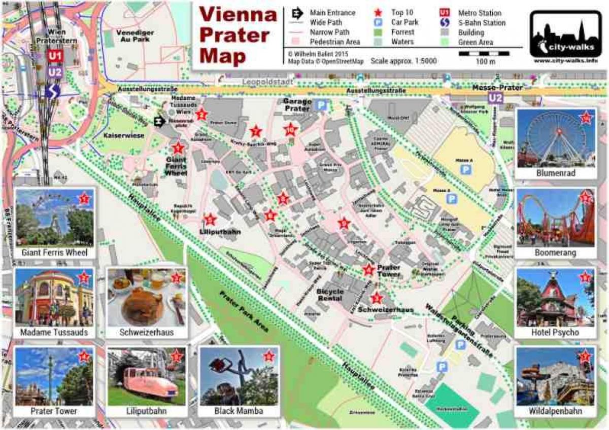 Harta Vienei parc și plimbare
