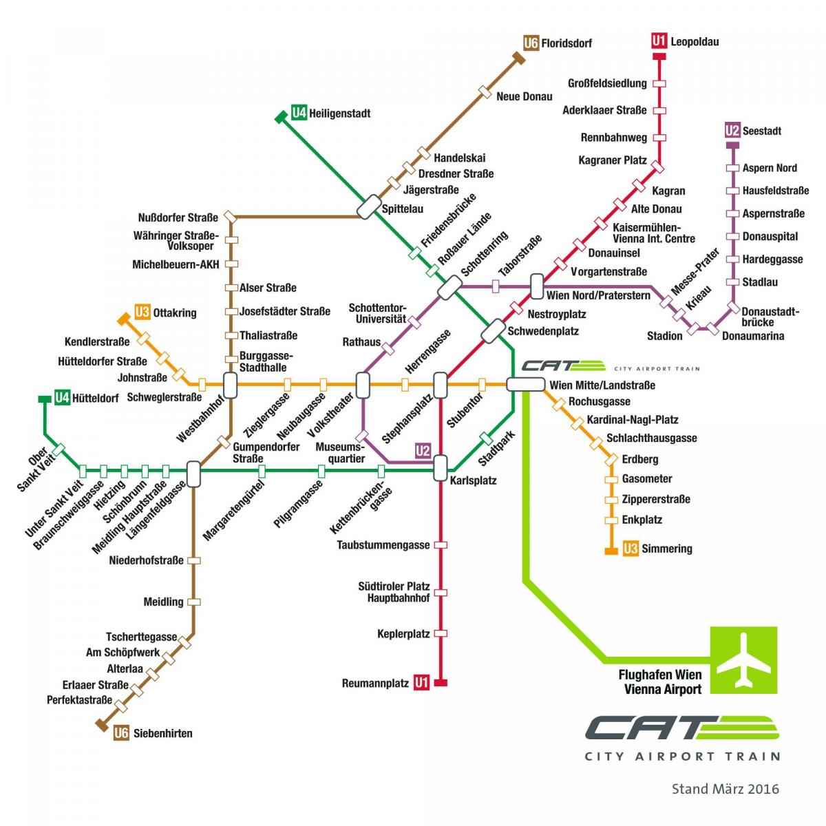 Wien tren hartă