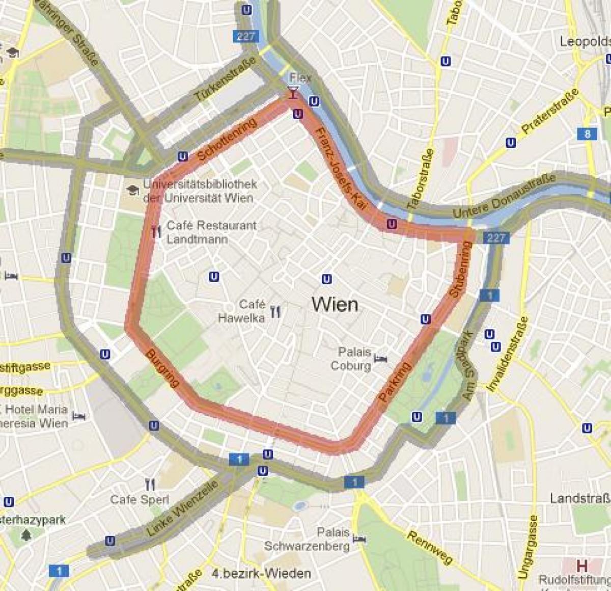 Viena, 7 district hartă