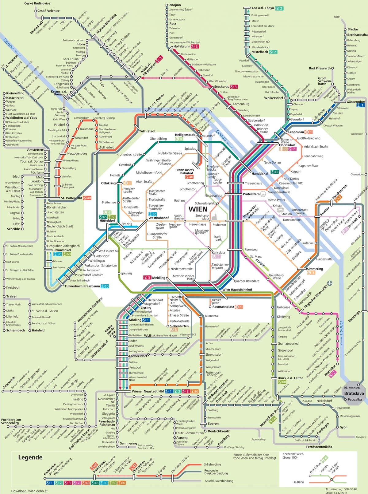 s bahn Wien hartă