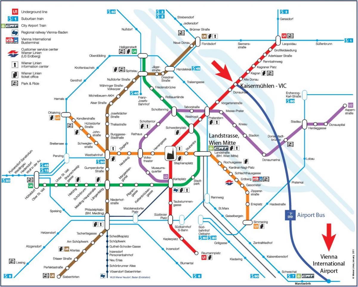 Harta Vienei s7 tren