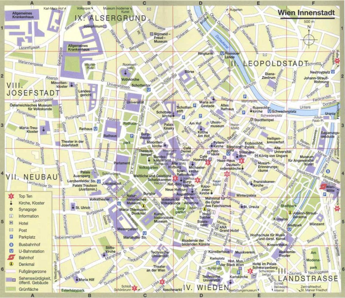 Wien city arată hartă
