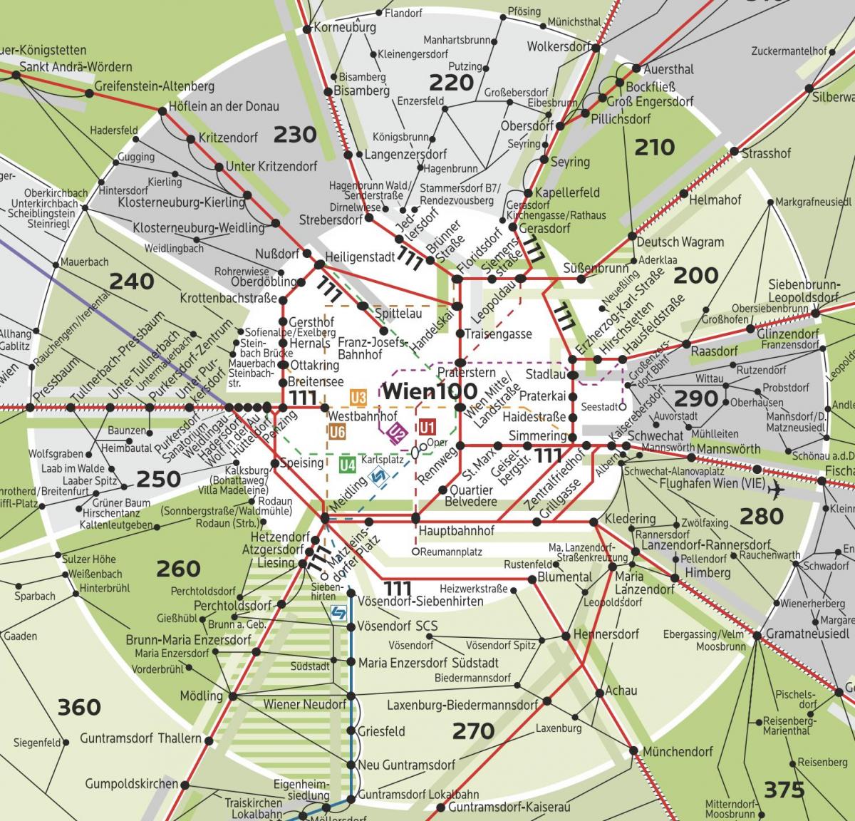 Wien zona 100 hartă