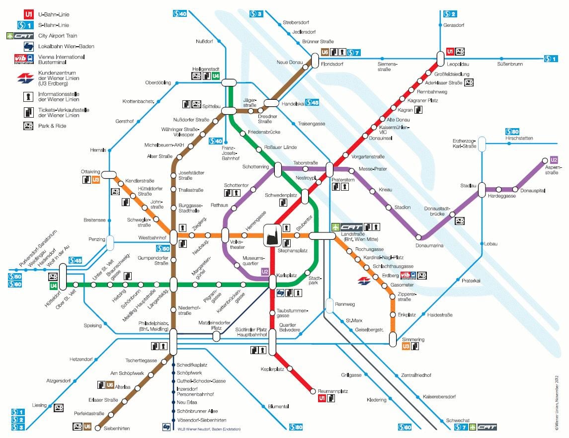 Wien s-bahn hartă