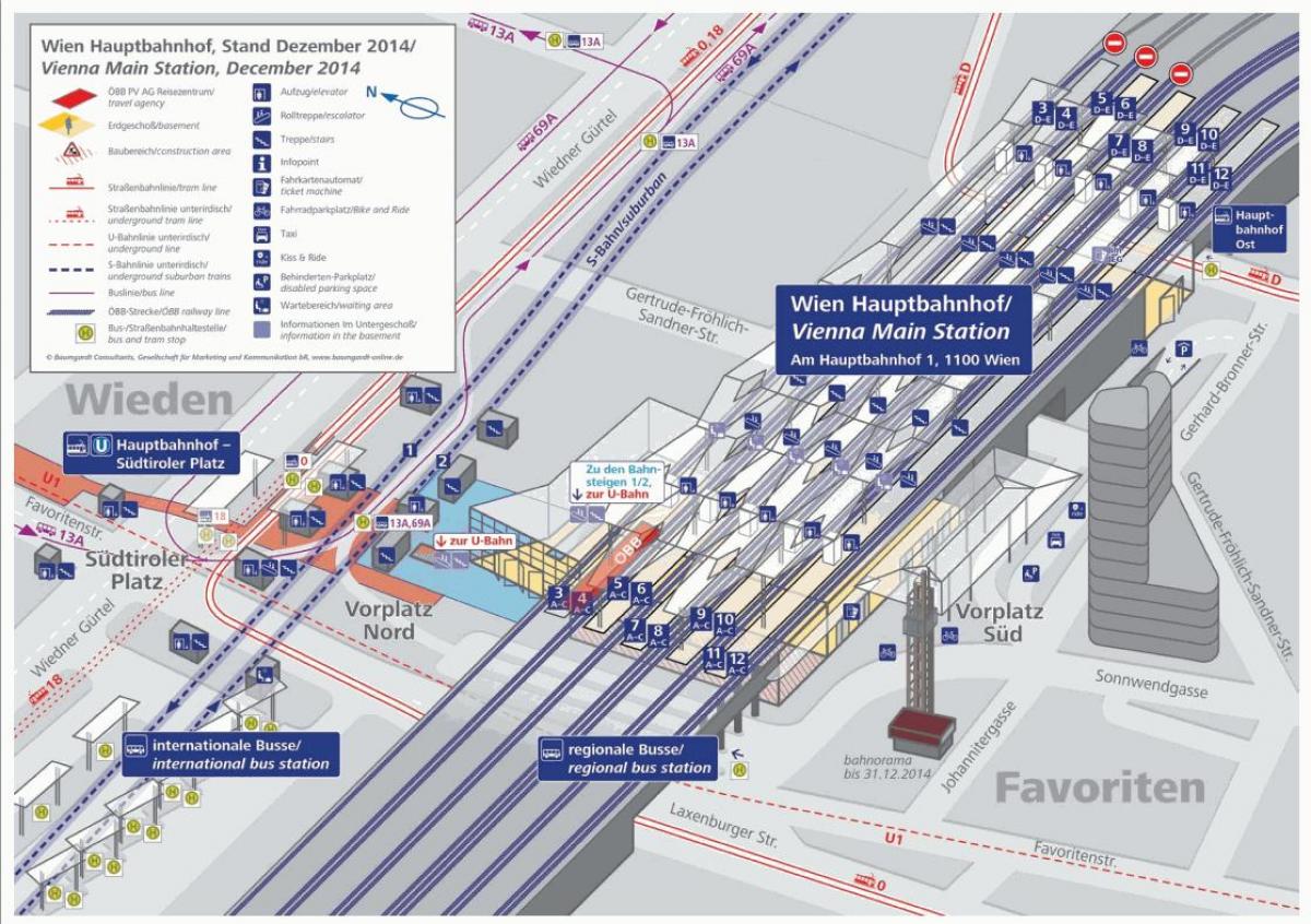 Harta Wien hbf platforma