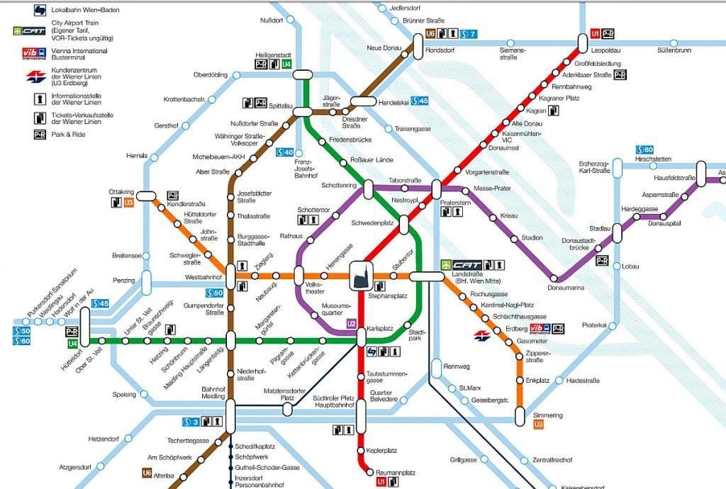 Wien metrou hartă