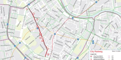 Viena bicicleta hartă
