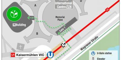 Harta de centrul internațional de la Viena