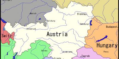 Harta Vienei și zona înconjurătoare