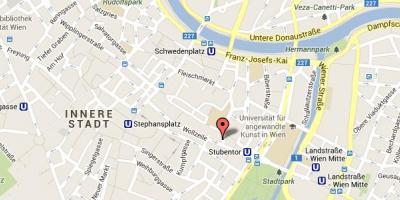Harta stephansplatz, Viena arată hartă