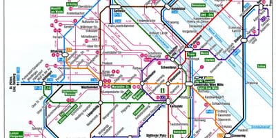 Harta Viena, Austria de tren