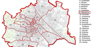 Wien bezirk hartă