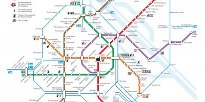 Viena, Austria hartă de metrou