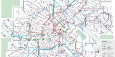 Harta Vienei sistem de transport public