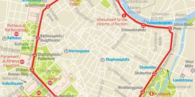 Vienna ring tram harta rutelor