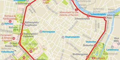 Vienna ring tram harta rutelor